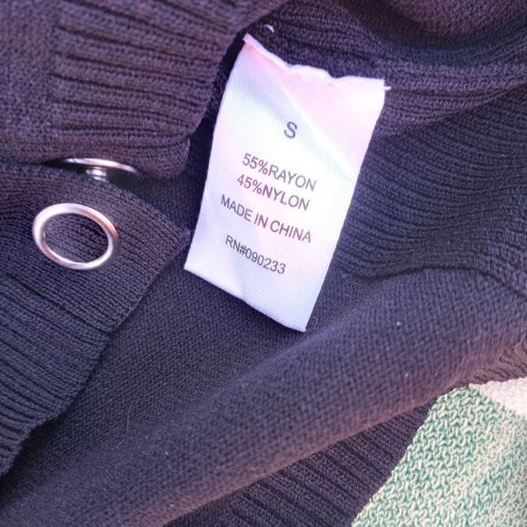 l.a.Hearts S Black Longsleeves Cropp Knit Button Up Women's Top Cardigan - Picture 7 of 9